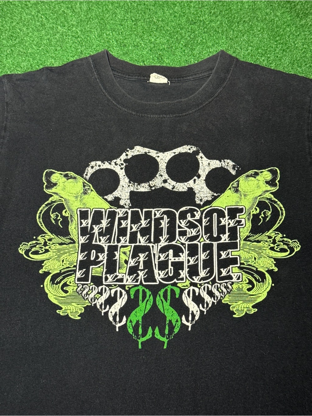 Vintage Y2K Winds of Plague T-shirt, Straight Edge Hardcore Band Tee (Medium)